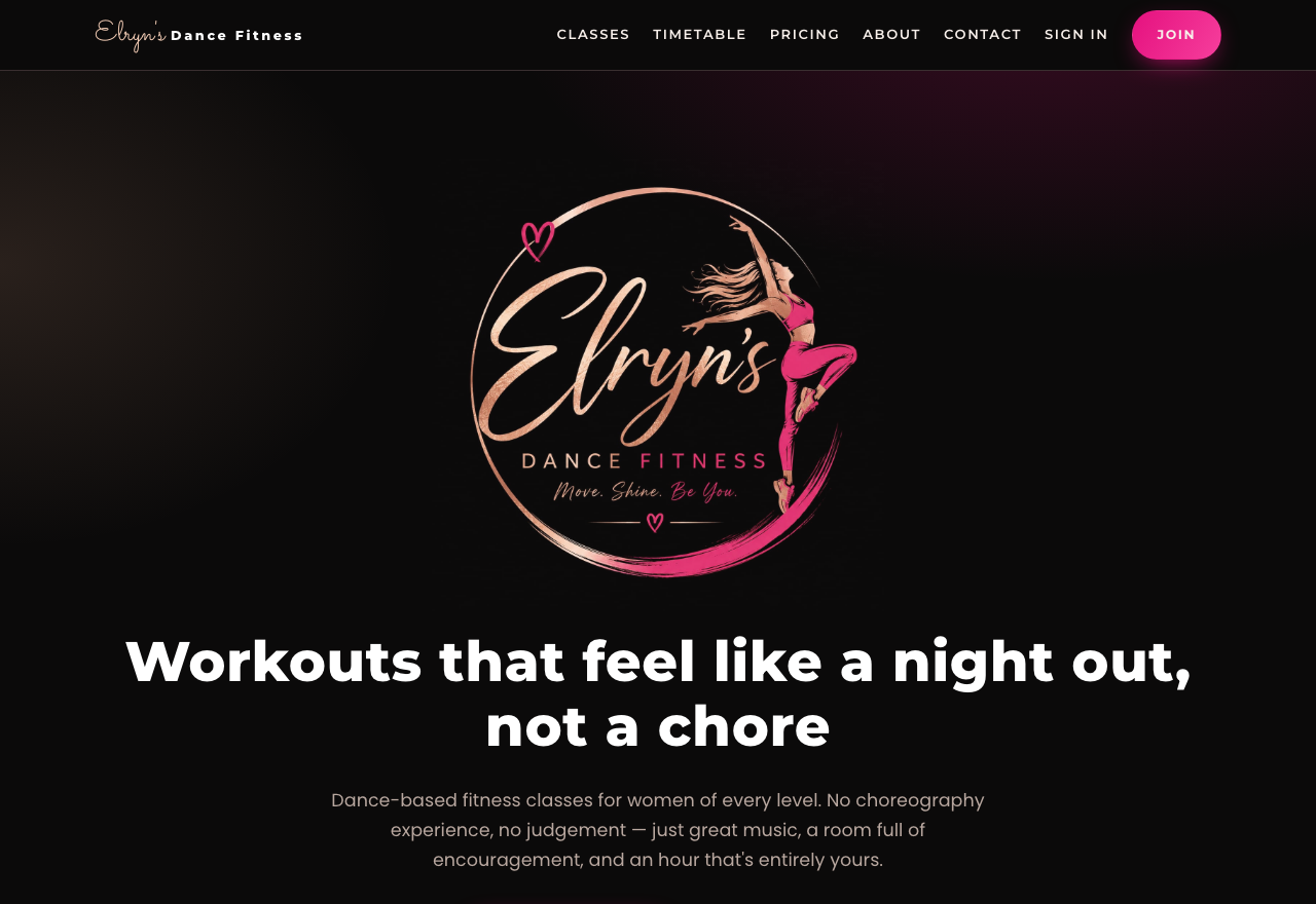Elryn's Dance Fitness website